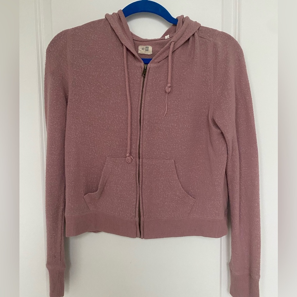 super soft cropped Me to We zip up jacket